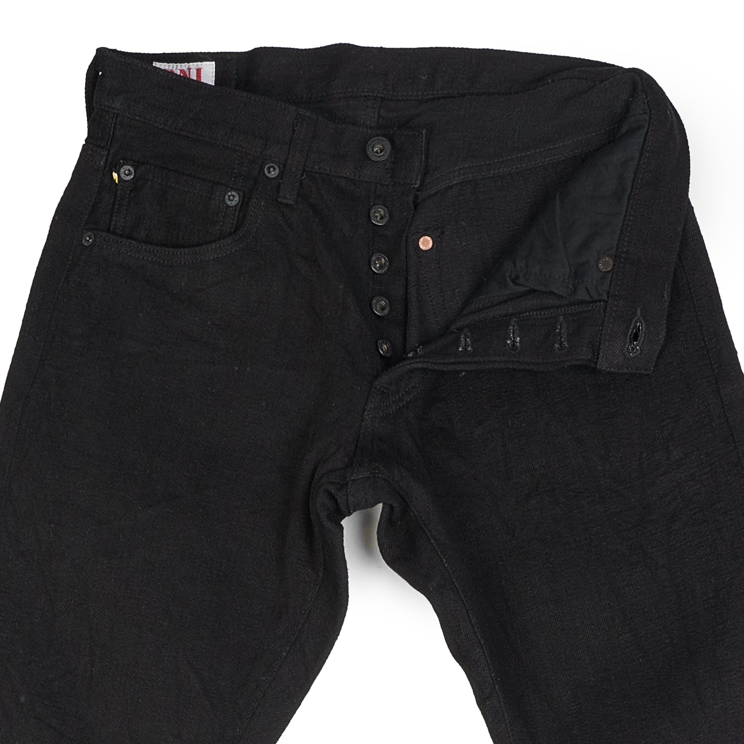 ONI Denim 689 Kiraku II 12oz Natural Indigo Slim Tapered Jean - Black One Wash