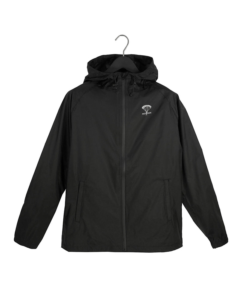 Packmack Full Zip Packable Waterproof Jacket - Black