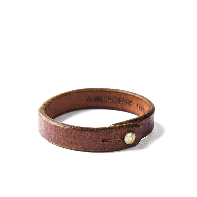 Tanner Goods Single Wristband Cognac